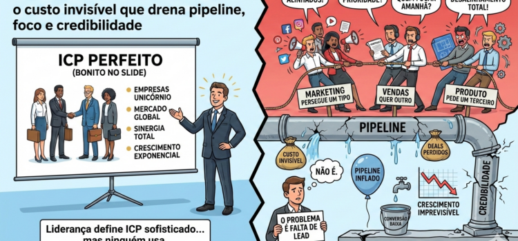 ICP de Slide: Como Empresas Criam Pipeline Bonito, CAC Alto e Previsão Errada ICP de Slide: Como Empresas Criam Pipeline Bonito, CAC Alto e Previsão Errada